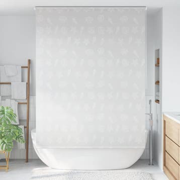 vidaXL Rolgordijn voor douche 140x240 cm zeester, Verzenden, Nieuw, Grijs
