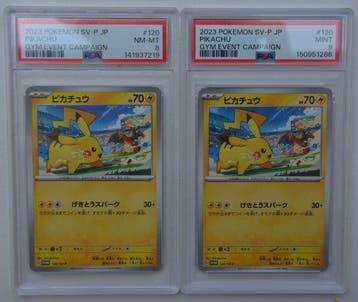 Pokémon - 2 Graded card - Pikachu 120/SV-P Promo card - PSA, Nieuw
