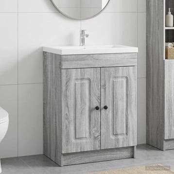 vidaXL Badkamer onder wastafel kast Grijs Sonoma 78,5 x 37,5, Verzenden, Nieuw