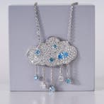 Hanger - 14 karaat Witgoud - 2.66ct. tw. Diamant (Fancy