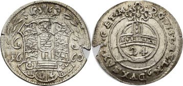 1/24 taler, daalder (groschen) 1660, Sachsen-neu-weimar 1..., Verzenden