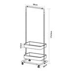 Kledingrek Kumad kapstok op wielen 174,5x58x36 cm zwart [en., Verzenden, Nieuw