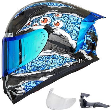 ILM Z501 Integraalhelm XL Manta Blue - 41% Korting, Motoren, Overige merken, Kinderen, Ophalen of Verzenden, Nieuw zonder kaartje