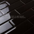 Wandtegel metro 10x30 cm glans zwart wandtegel, Doe-het-zelf en Verbouw, Tegels, Ophalen, Nieuw, 10 m² of meer, Wandtegels