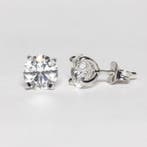 Oorbellen - 14 karaat Witgoud - 4.00ct. tw. Diamant, Sieraden, Tassen en Uiterlijk, Oorbellen, Nieuw