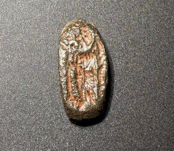Laat-Romeins / Vroeg-Byzantijns Brons Zeldzame zegelzetel, Antiek en Kunst