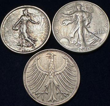 Verenigde Staten. Lot of 3 coins 1940 - 1951 - 1960 (Zonder