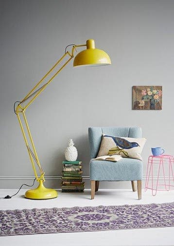 Staande lamp - Staal - 190 cm - Geel