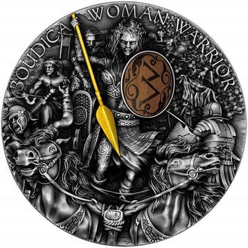Niue. 5 Dollars 2022 Boudica Woman Warrior, 2 Oz (.999)
