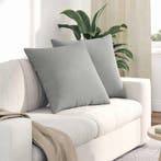 vidaXL Sofa Kussens 2 stuks Lichtgrijs 60 x 60 cm Stof, Huis en Inrichting, Woonaccessoires | Kussens, Verzenden, Nieuw