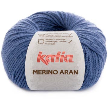 Katia Merino Aran - 45 blauw - Merinogaren, Ophalen of Verzenden, Nieuw