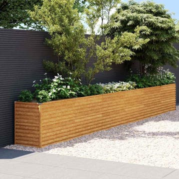 vidaXL Verhoogde tuinbak 578x50x69 cm cortenstaal, Verzenden, Minder dan 60 cm, Nieuw, Metaal