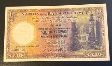 Egypte. - 10 Pounds 1950 - Pick 23c (Zonder minimumprijs)