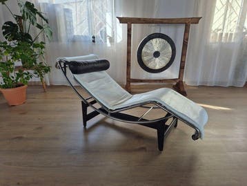 Cassina - Le Corbusier - Lounge stoel - LC4 - Leder, Chroom