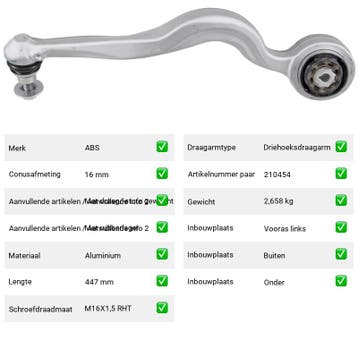 Draagarm Mercedes-Benz EQC EQC 400 4-matic (N293) Van 2019-0, Verzenden, Nieuw, Mercedes-Benz