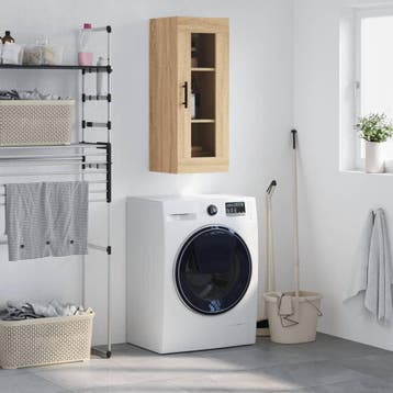 vidaXL Bovenkast 34,5x34x90 cm sonoma eikenkleurig, Minder dan 50 cm, Verzenden, Nieuw, Minder dan 100 cm