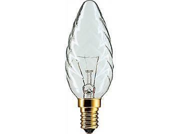 Gloeilampen 60 watt E14 fitting kaarslamp gedraaid, Gloeilamp, 60 watt of meer, E14 (klein), Nieuw
