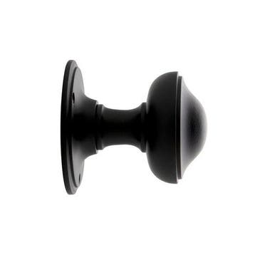 Draaibare ronde deurknop 80mm in mat zwart - voor binnen..., Doe-het-zelf en Verbouw, Ophalen of Verzenden, Nieuw, Koper of Messing