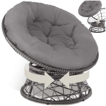 Wicker fauteuil Gargano draaibaar - grijs, Verzenden, Nieuw