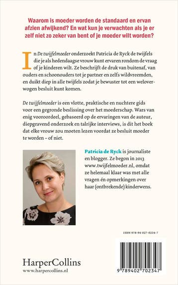 De twijfelmoeder - Patricia De Ryck 9789402702347, Verzenden, Gelezen, Patricia De Ryck