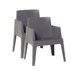 Garden Impressions Box tuinstoel antraciet the original - 2, Verzenden, Nieuw