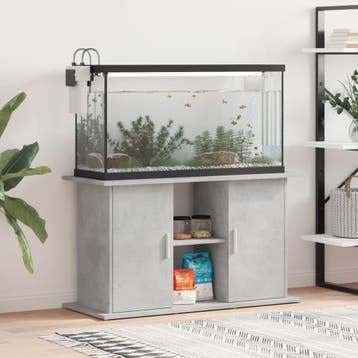 vidaXL Aquariumstandaard Betongrijs 101x41x58 cm Bewerkt, Verzenden, Nieuw