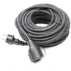 Verlengkabel 230 volt , 20 meter Zwart Neopreen, Verzenden, Nieuw