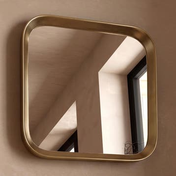 *WOONWINKEL* Kare Design Vincenza Vierkante Spiegel Messing, Huis en Inrichting, Woonaccessoires | Spiegels, Verzenden, Nieuw