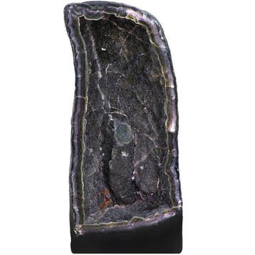 Museumstuk - Groene amethist Prasolite druse - Geode -