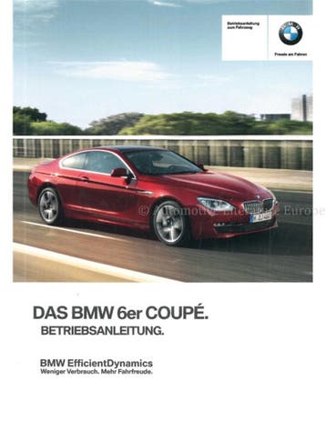 2013 BMW 6 SERIE COUPÉ INSTRUCTIEBOEKJE DUITS