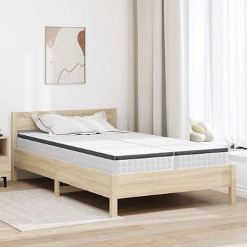 vidaXL Matras 2 st Medium zacht 60 x 200 cm Wit en Grijs, Verzenden, Nieuw