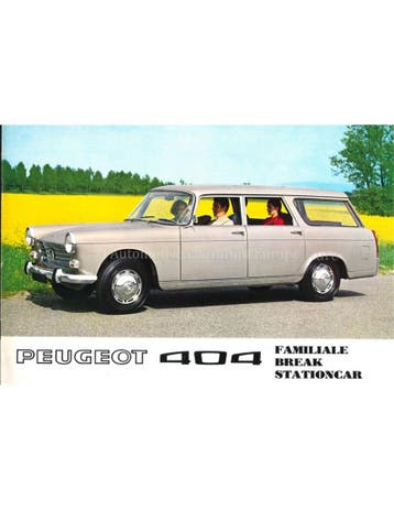 1970 PEUGEOT 404 FAMILIALE / BREAK / STATIONCAR BROCHURE, Nieuw, Peugeot, Author