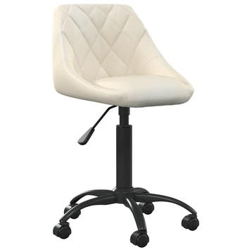vidaXL Kantoorstoel fluweel crèmekleurig, Verzenden, Nieuw