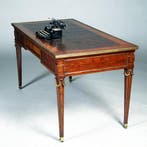 Frans bureau plat Napoleon III fraai brons en veel inlegwerk, Ophalen of Verzenden