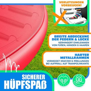 Trampoline rand - Beschermrand - 366 cm - Regenboog - KESSER, Verzenden, Zo goed als nieuw