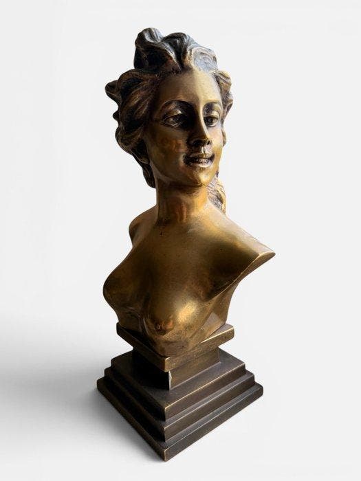 BRONZE à Patine doré de Jef Lambeaux (1852-1908) - Jeune, Antiek en Kunst, Kunst | Designobjecten