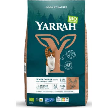 Yarrah Biologisch Tarwevrij kattenvoer Kip & Vis 10 kilo, Verzenden, Kat