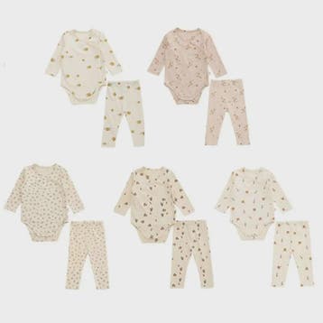 Babykleding Set: Romper met Lange Mouw & Broekje - Herfst/Wi, Verzenden, Nieuw