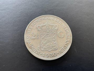 Nederland. Wilhelmina. 2 1/2 Gulden 1930 (Zonder