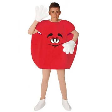 M&M Kostuum Volwassenen Rood, Kleding | Dames, Ophalen of Verzenden, Nieuw