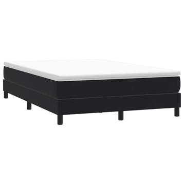 vidaXL Boxspring zonder matras fluweel zwart 160x210 cm, Verzenden, Zwart, Stof, Nieuw