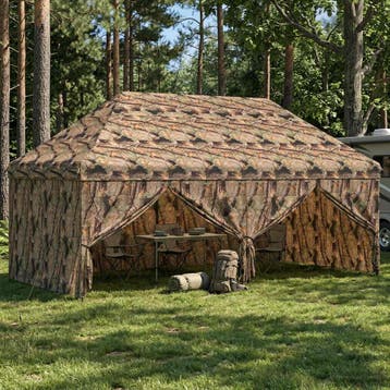 vidaXL Pop-up Gazebo met 4 Zijwanden 3 x 6 m Bos Camouflage, Verzenden, Nieuw