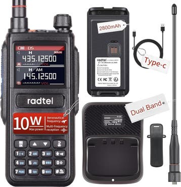 Radtel RT-470 Portofoon | Tri-Band | Retourdeal 34% Korting, Ophalen of Verzenden, Zo goed als nieuw, 5 tot 15 km, Portofoon of Walkie-talkie