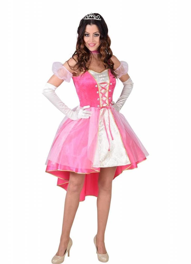 Roze Prinses Jurk Vrouw, Kleding | Dames, Carnavalskleding en Feestkleding, Nieuw, Ophalen of Verzenden
