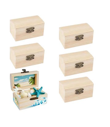 Huamirra Kleine Houten Kist, 5 Stuks Schatkist Kistje, Mi..., Verzenden, Nieuw