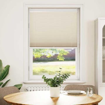 vidaXL Plissé rolgordijn 80x100cm creme, Verzenden, Nieuw, Crème