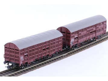 Schaal H0 Roco 47525 en 66875 set van 2 veewagens Type Vl..., Gebruikt, Gelijkstroom, Overige typen, Ophalen of Verzenden