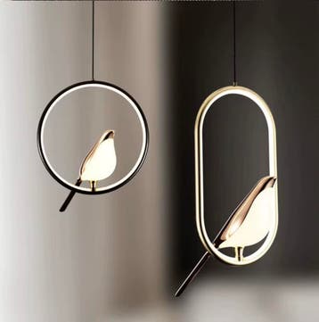 Ekster Vogel LED Hanglamp – Moderne Plafondlamp Slaapkamer, Verzenden, Nieuw
