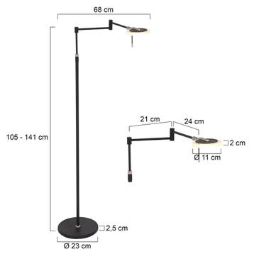 Steinhauer vloerlamp Turound 3081ZW 2dekansje, Ophalen, Nieuw, Overige materialen, Modern