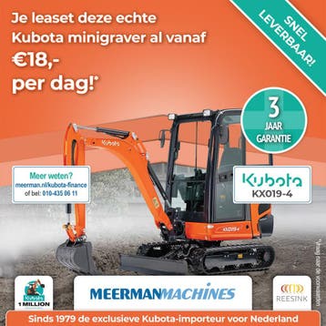 KUBOTA lease | snel leverbaar | diverse modellen, Graafmachine